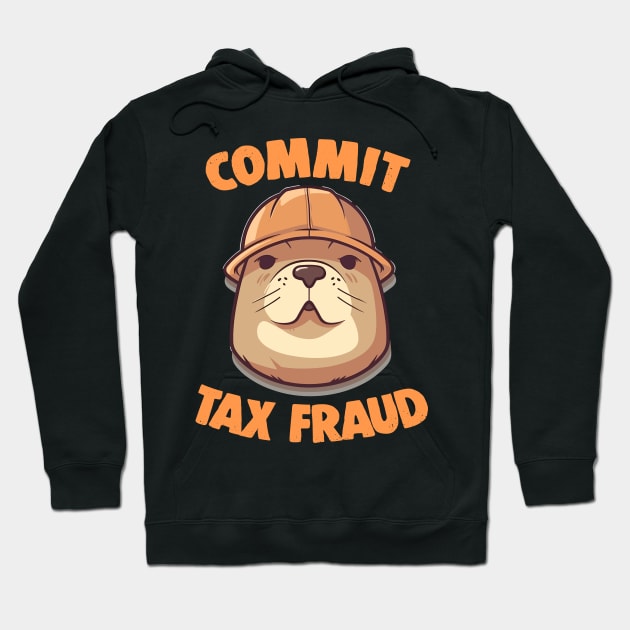 Commit Tax Fraud Beaver Meme Hoodie by DankFutura